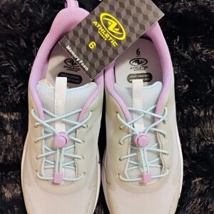 Brand New Athletic Works Women's White and Lavender Sneakers Size 6